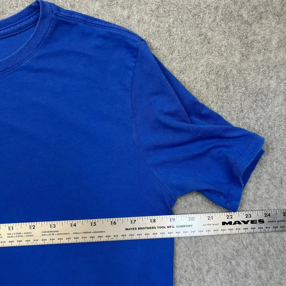 nike dri-fit t-shirt blue athletic cut short sleeve womens medium